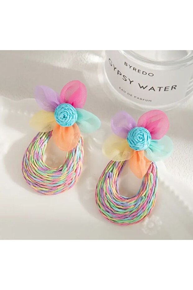 Bohemian, Floral, Light, Party, Summer, Beach, Earrings