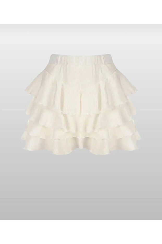 FIRFIRLI MİNİ ŞORT ETEK - 1