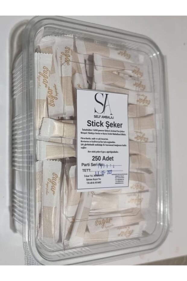 Stick Toz Şeker, Vip şık tasarım kuşe ambalaj 3gr.e.x 250 adet - 3