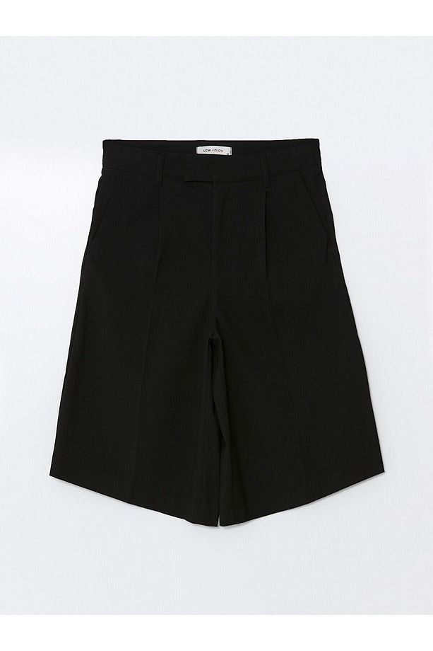 Kadın Loose Fit Düz Şort - 5