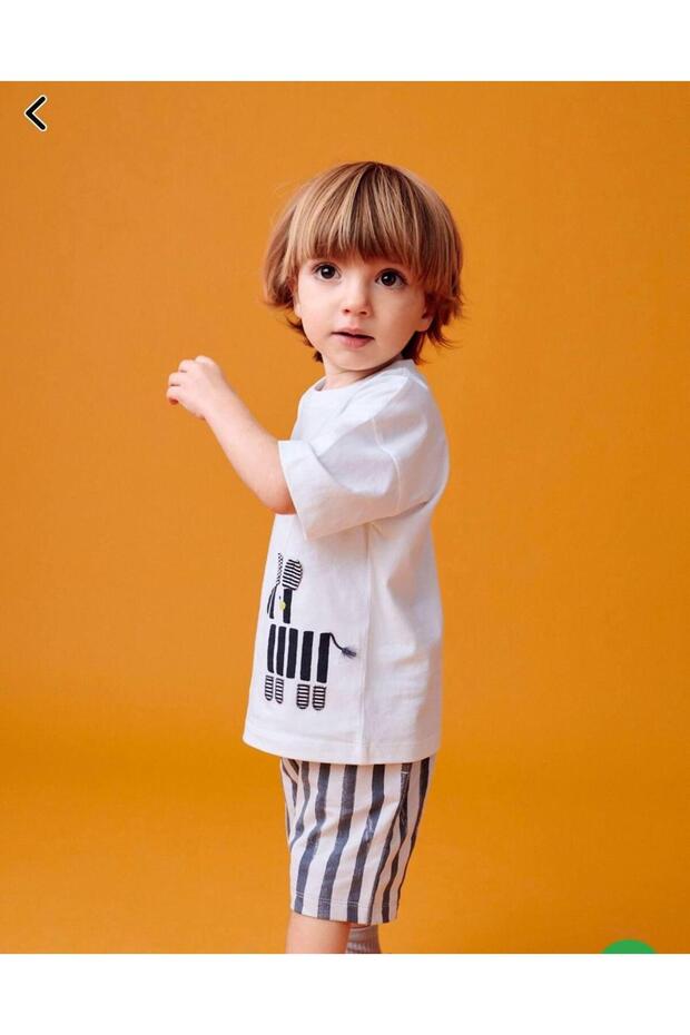 Men's Zebra Patterned Top and Bottom Set - 3