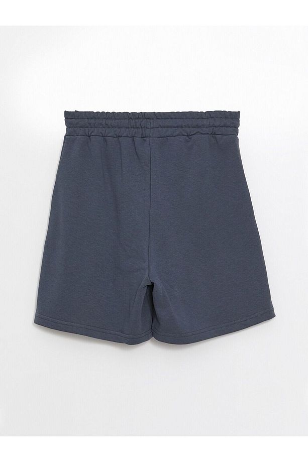 Kadın Beli Lastikli Düz Şort - 6