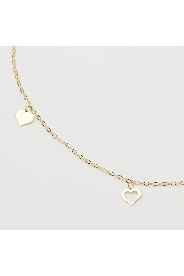 Altın Kalp Halhal - 2