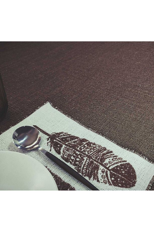 7 PARÇA ÖZEL DOKUMA ÇİFT KATLI KUŞ TÜYÜ BASKILI(MSET) - 7