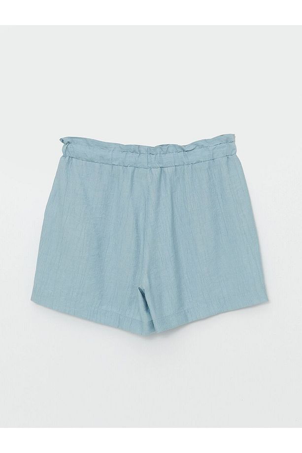 Kadın Beli Lastikli Düz Şort - 6