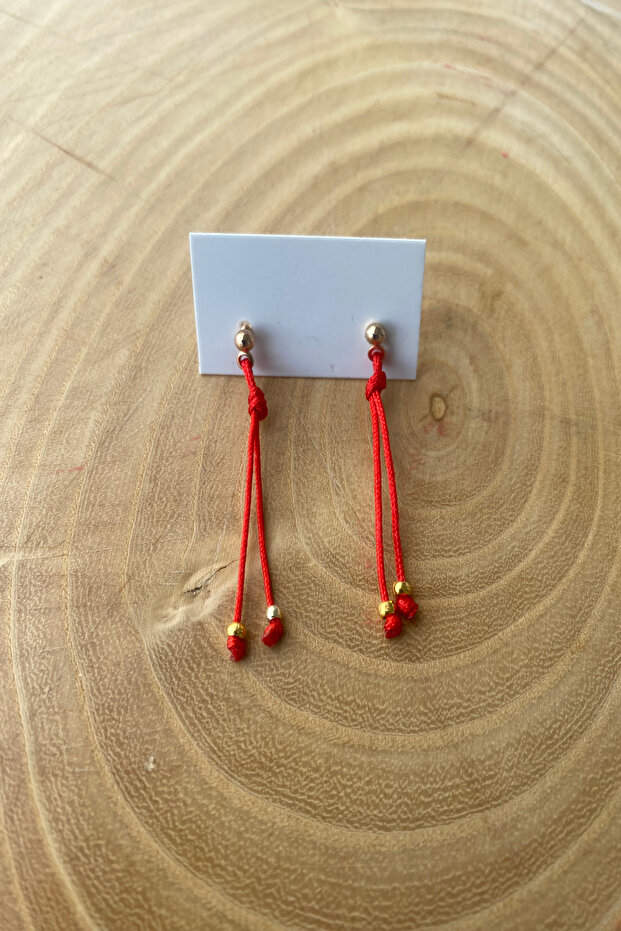 Red Rope Earrings - 2