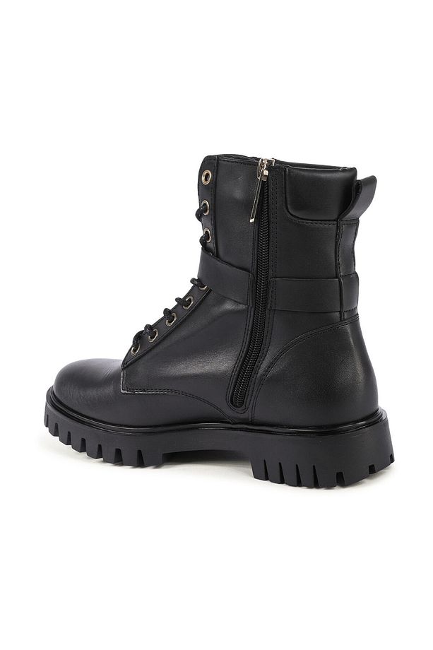 Buckle Lace Up Boot - 3
