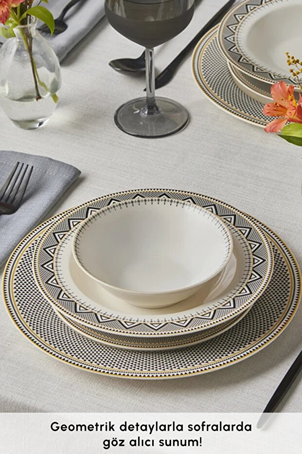 Elegance Bone Globe 24 Parça 6 Kişilik Yemek Takımı - 4