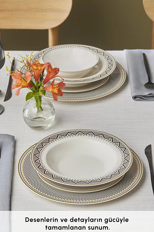 Elegance Bone Globe 24 Parça 6 Kişilik Yemek Takımı - 7