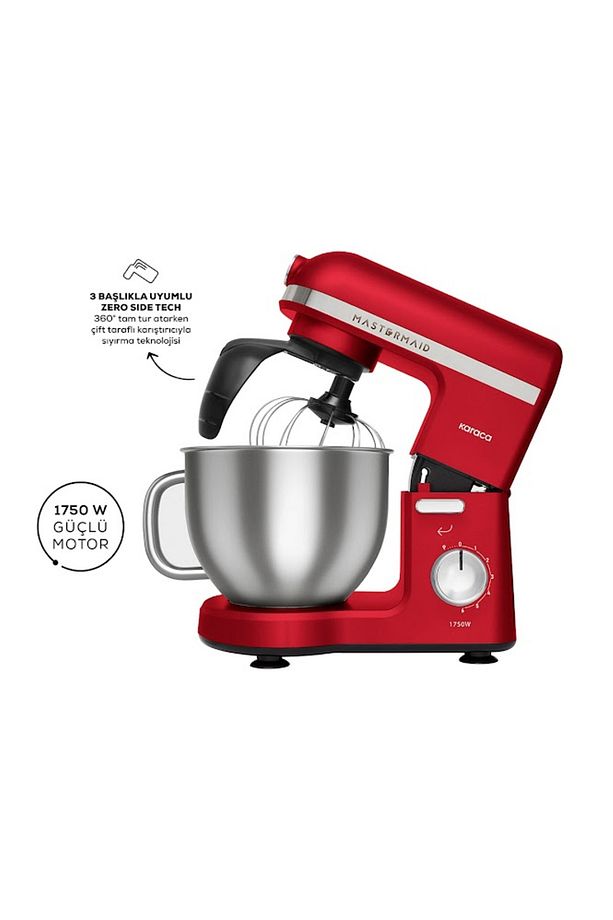 Mastermaid Chef Pro Çift Kollu Stand Mikser Imperial Red 1750 W - 1