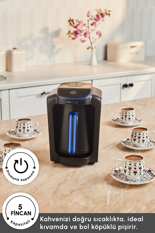 Hatır Neo Türk Kahve Makinesi 5 Fincan Kapasiteli Azure Blue - 3