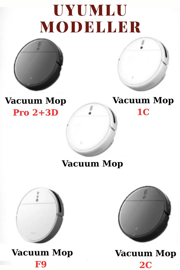 Robot 1C-Vacuum Mop 2C-Vacuum Mop 2+3D-Dreame F9 Hepa Filtre,Fırça Yenileme Yedek Parça Seti - 3