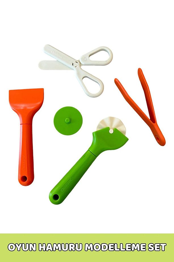 Oyun Hamuru Premium Modelleme Seti (ROLLER, MAKAS, SPATULA, CIMBIZ) - 1