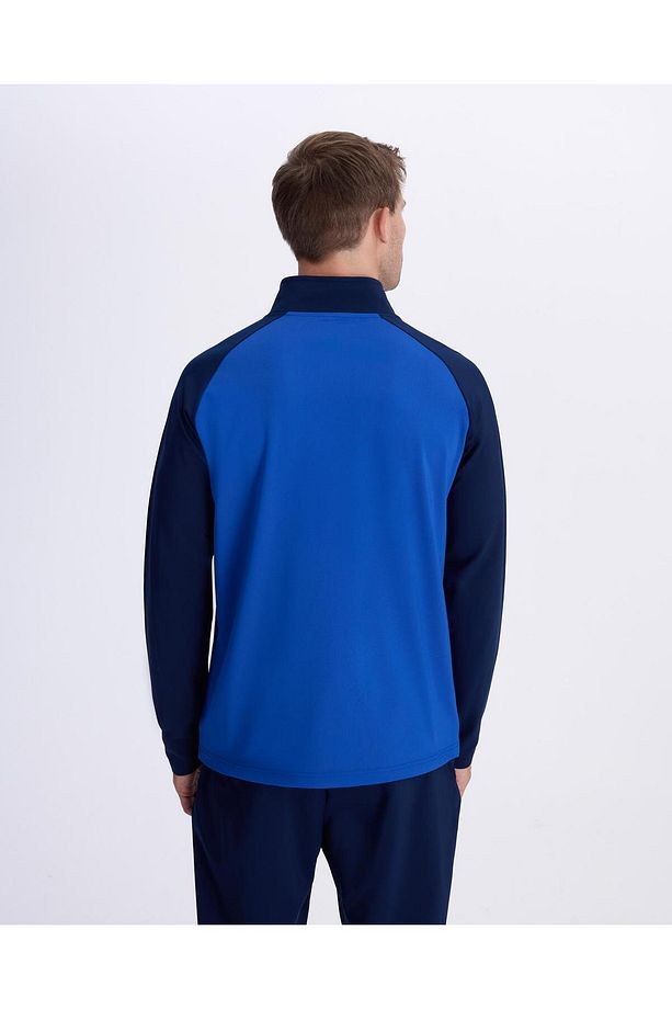 Tenerife Erkek Mavi Regular Fit Fermuarlı Eşofman Üstü - 4
