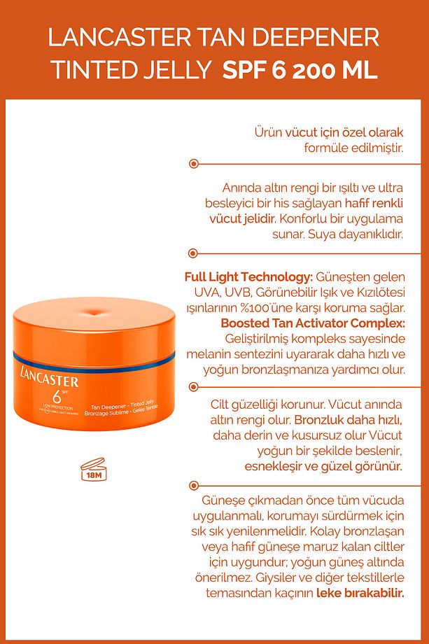 Tan Deepener Tinted Jelly Spf6 200 ml - 1