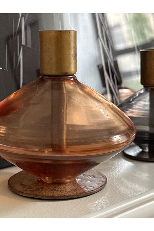 4'lü Cam Vintage Şamdanlar - 6