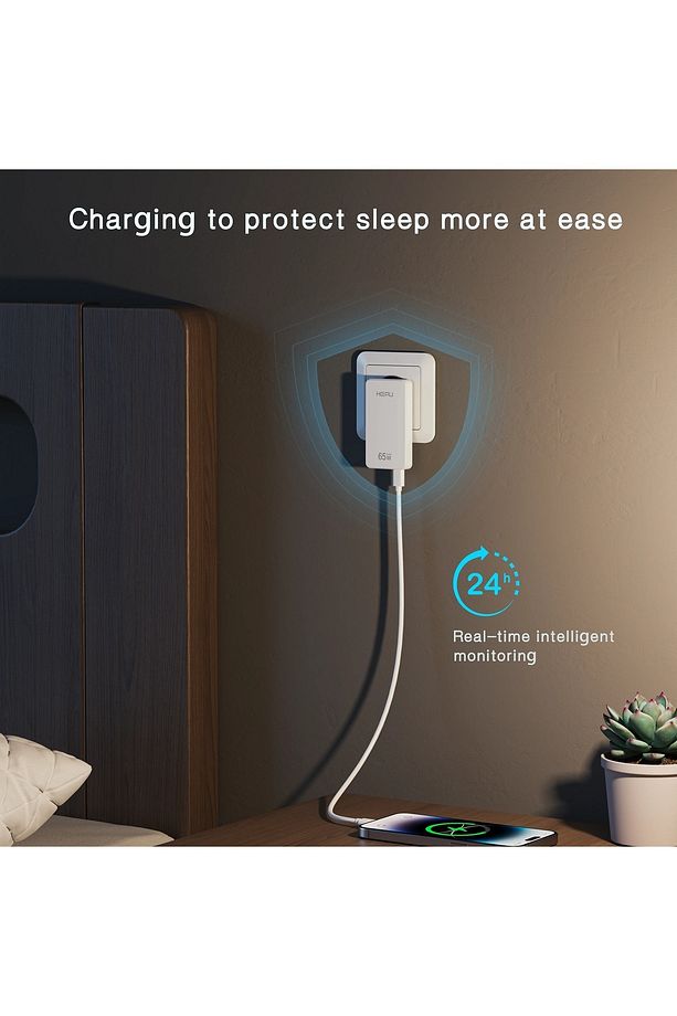 HP-C36 65 Watt Gan Şarj Adaptörü 2-Port Fast Charger Hızlı Şarj Adaptörü - 3