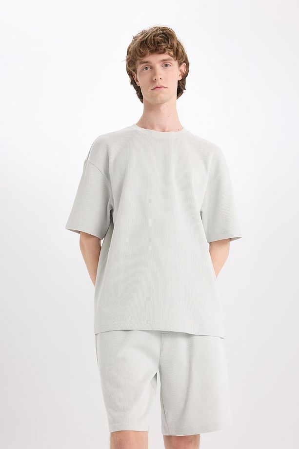 %100 Pamuk Regular Fit Düz Paça Şort E0442ax25sm - 5
