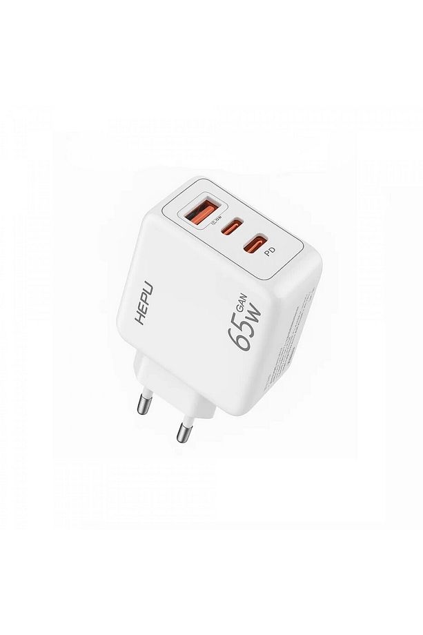 Hepu Hp-c37 65 Watt Gan Şarj Adaptörü 3-port Fast Charger Hızlı Şarj Adaptörü 100 Cm Kablo - 2