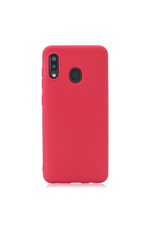 Protective case Compatible with Samsung A30, red, Frosted Solid model, thin and light