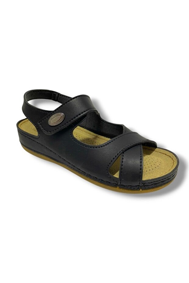 Carlaverde 5955-25 leather anatomical cross strap women's sandal