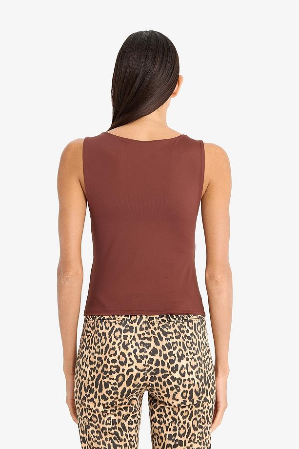 Slim Fit Dar Kesim Basic Düz Kare Yaka Atlet C2622ax25sp - 6