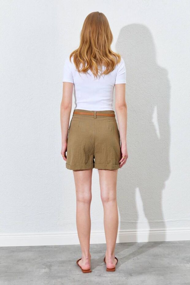 DUBLE PAÇA KETEN SHORT - 3