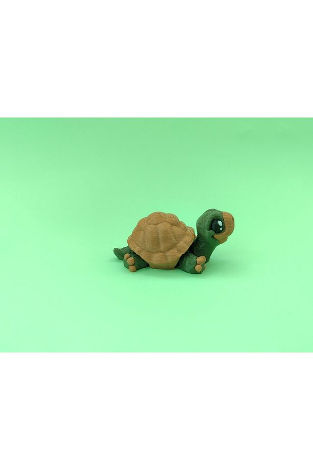 Sevimli Kaplumbağa Figürü – Hareketli Eklemli 3D Oyuncak - 3