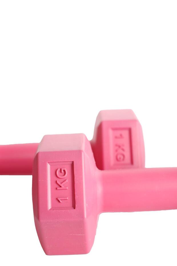 Pembe Dambıl 1 Kg X 2 Adet Dumbbell Dambıl Seti Egzersiz Seti - 4