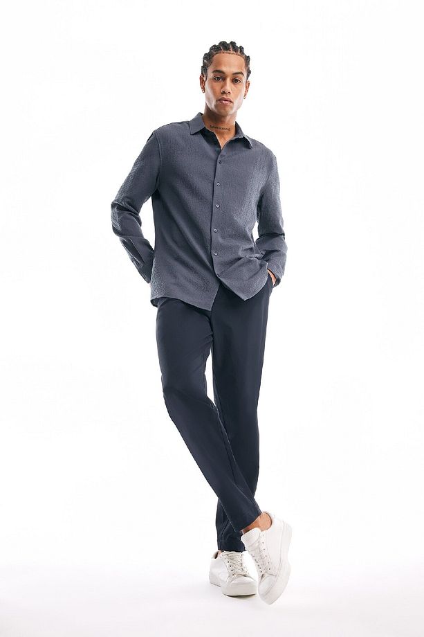 Jogger Düz Paça Her Yöne Esneyen Yazlık Kumaş Pantolon B6551AX25SP - 2