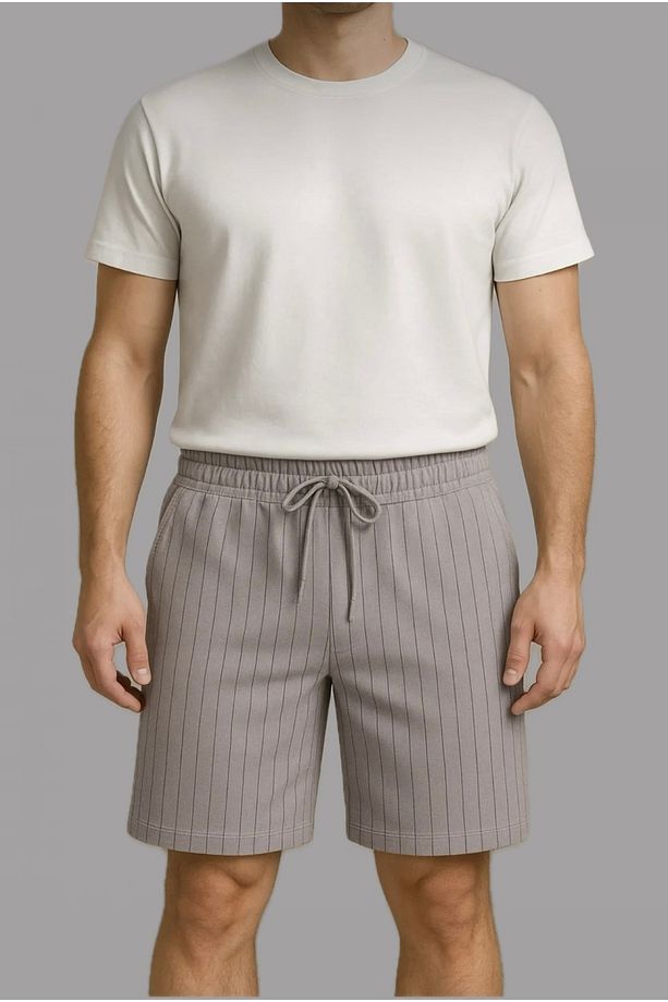 erkek paça şeritli trend model şort - 1
