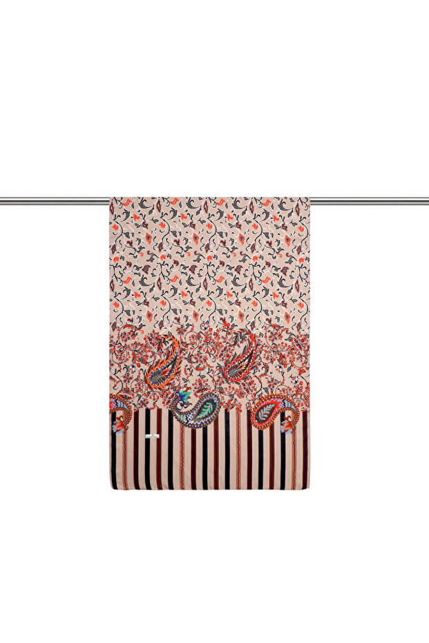 Salmon Ivy Pattern Soft Shawl - 2