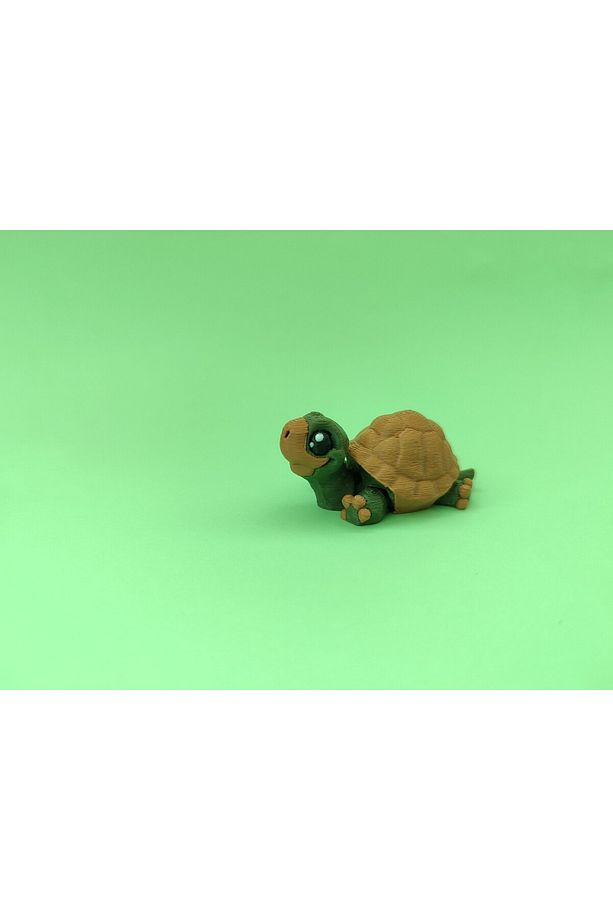 Sevimli Kaplumbağa Figürü – Hareketli Eklemli 3D Oyuncak - 2