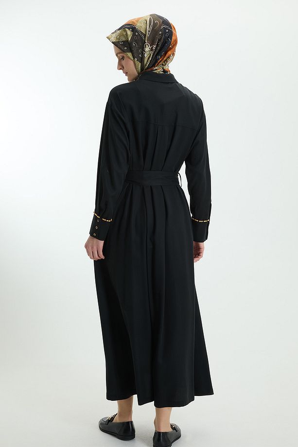 Doğal Kumaş Oversize Elbise - 5