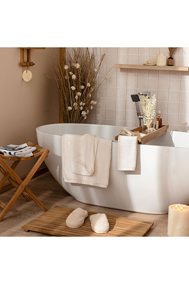 Perla Havlu 85X150 Cm Ekru - 2