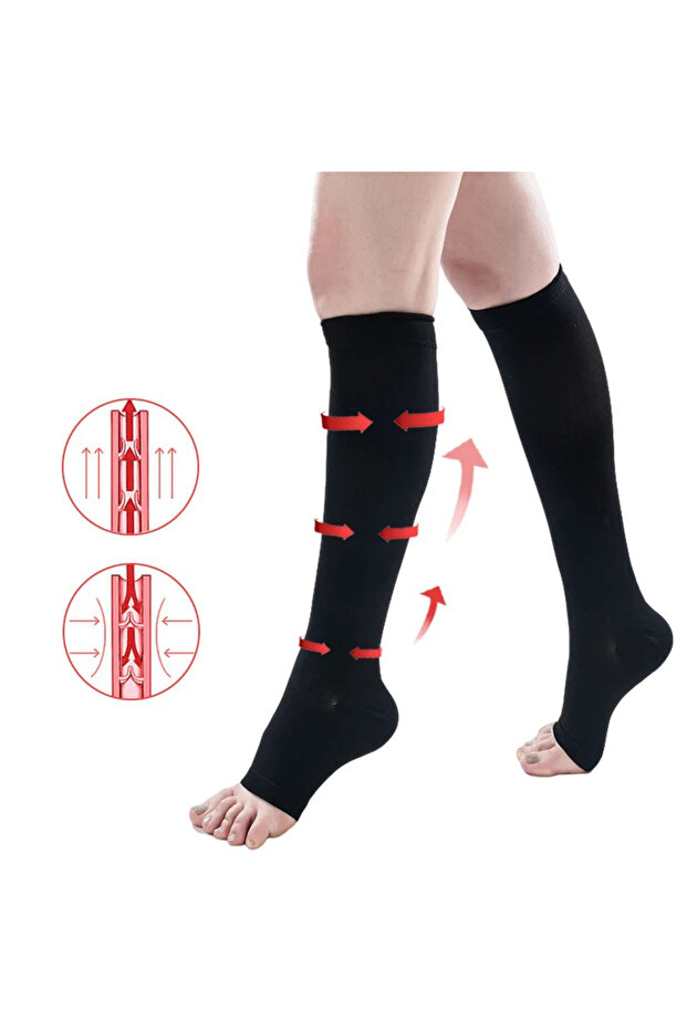 جوارب ضغط أسفل الركبة مفتوحة من الأمام Ccl.1 - 4