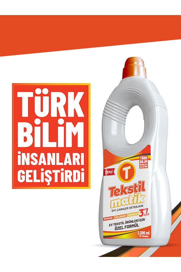 Ev Tekstili 3'ü 1 Arada Sıvı Vegan Çamaşır Deterjanı 1200 ml 1 Adet - 6