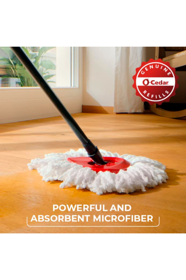 عبوة إعادة تعبئة ممسحة دوارة من الألياف الدقيقة سهلة العصر - 4