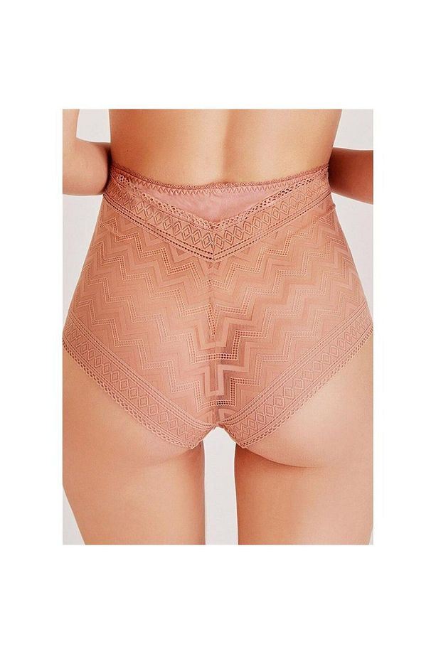 Zigzag Dantelli Yüksek Bel Kadın Hipster Külot - 2