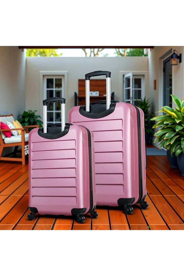 Ruby Abs Kabin Ve Orta Boy Rose Gold 2'li Valiz Seti - 2