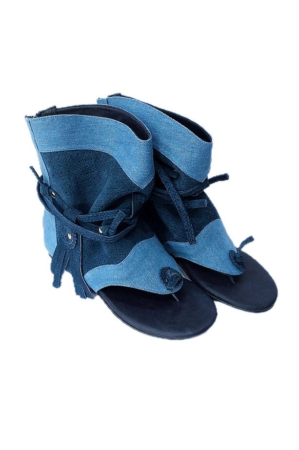 Kot & Süet Boho Sandalet - 4