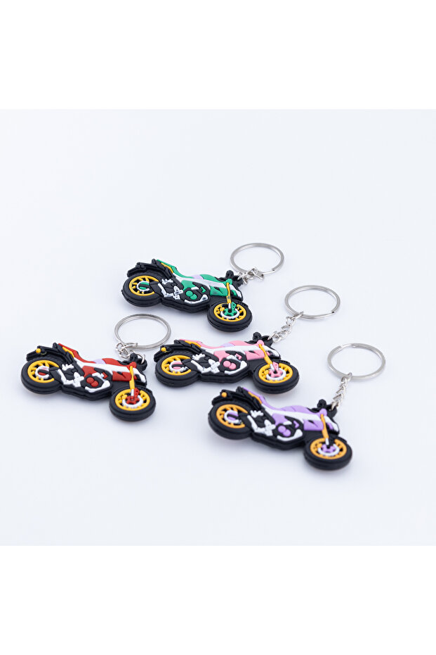 Engine Silicone Keychain, Red - 2
