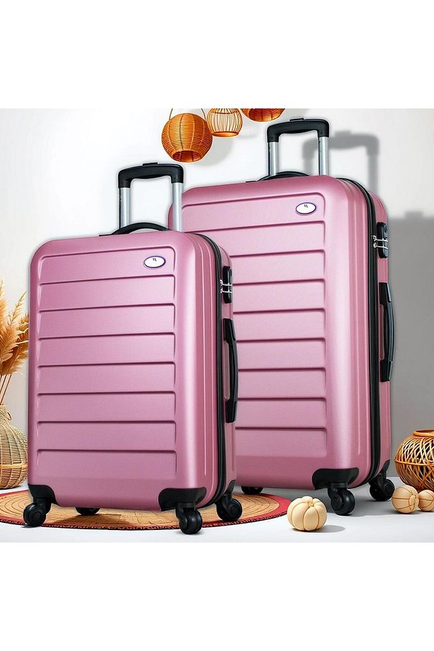 Ruby Abs Orta Ve Büyük Boy Rose Gold 2'li Valiz Seti - 1