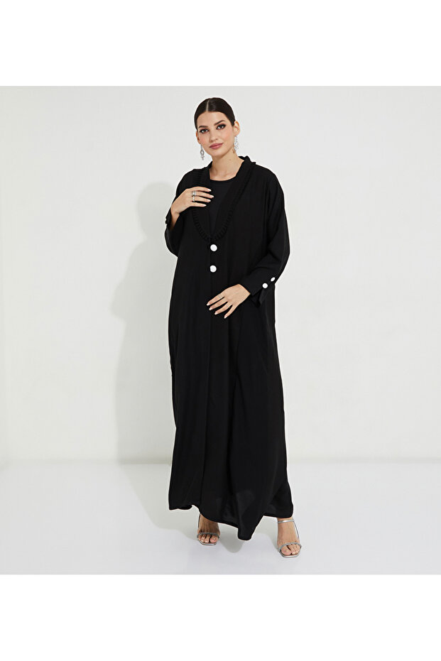 Neck Black Pleated