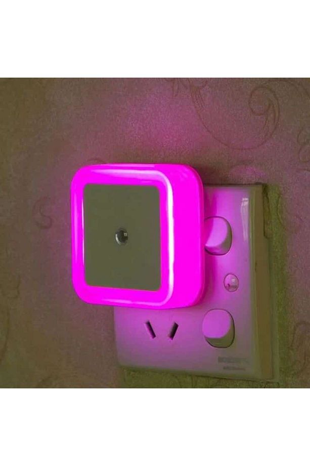 Fotoselli Led Gece Lambası, Pembe Renk Sensörlü Gece Lambası, 1 Watt Pembe Renk Led Gece Lambası - 3