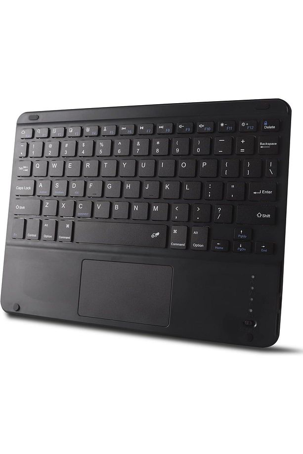 Bluetooth Kablosuz Klavye | Touchpadli, Tüm Tablet ve Telefon Uyumlu, iOS Android Windows Destekli - 2