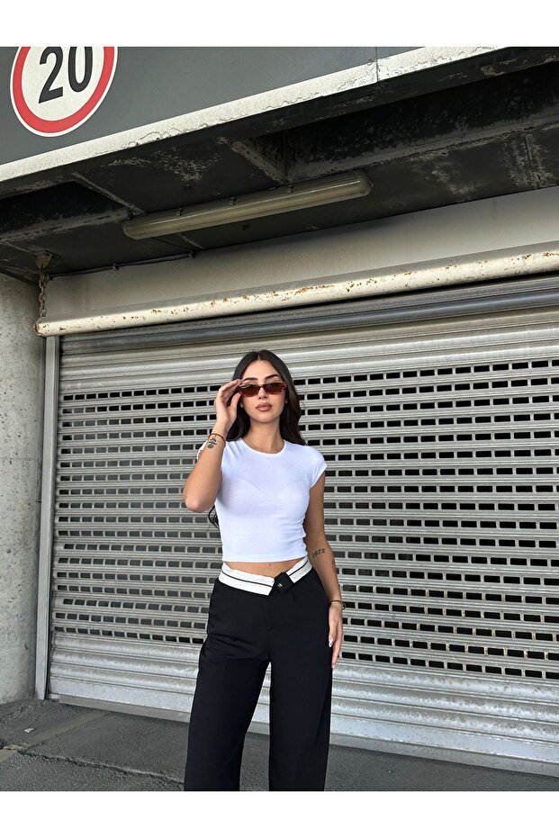 Crew Neck Basic Crop - 4