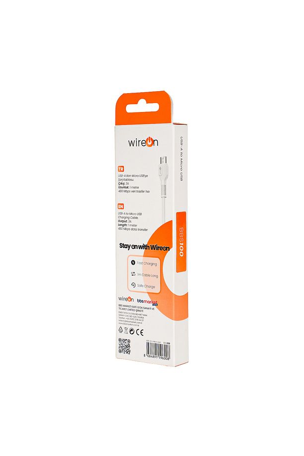 Usb Mikro Hızlı Şarj Kablosu (3.0A - 1 METRE ) - Usb Micro Fast Charging - 3