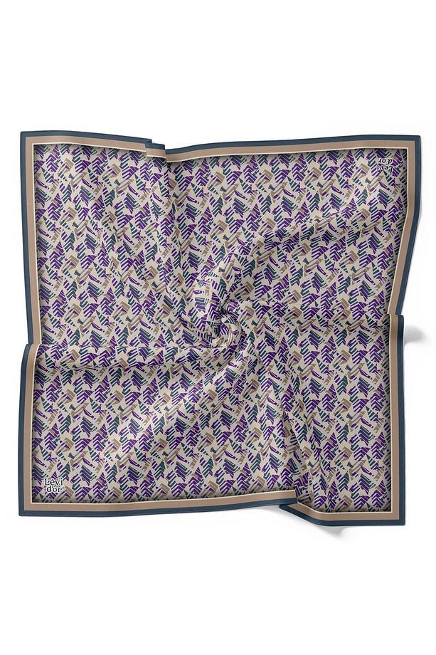 Geometrik Zigzag Desen Işıltılı Kristal Eşarp - 1