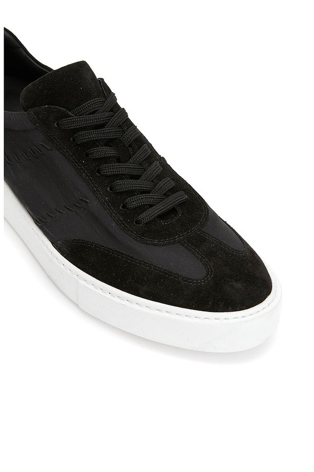 Siyah Erkek Süet Sneaker - 5